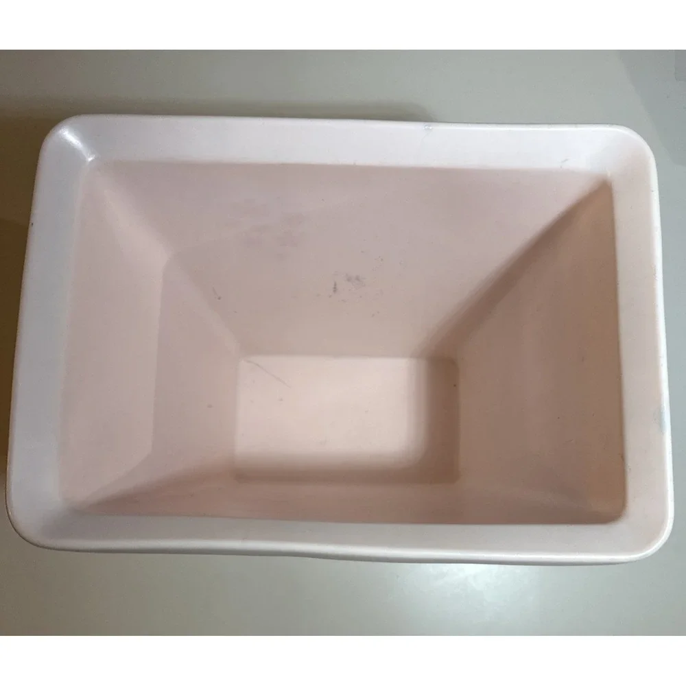 Vintage Rubbermaid 2952 Pink Atomic Starburst Wastebasket Trash Can MCM USA